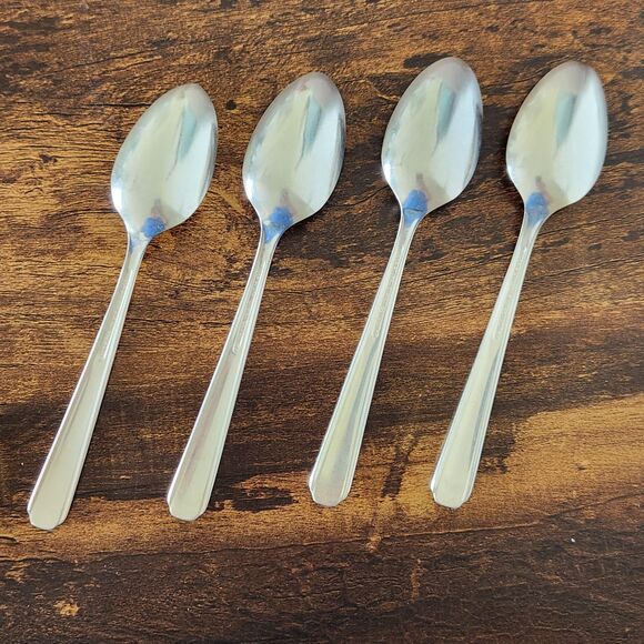 Oneida ELAINE Teaspoon Set 4 Flatware Silverware Silver Plate Cutlery VTG Tudor - Picture 3 of 7